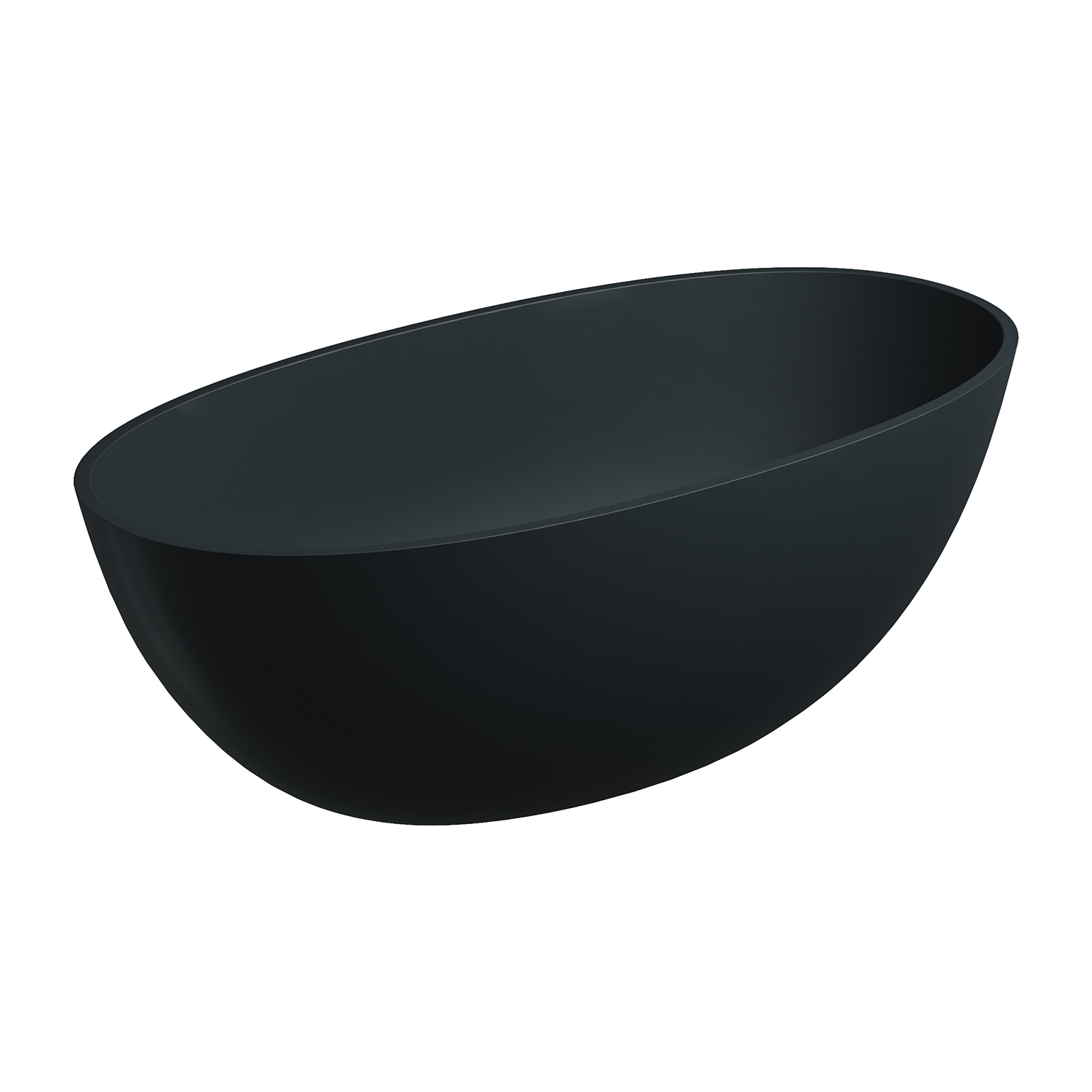 Omnires Shell M+ bañera exenta 148x75 cm oval negro SHELL148WWBLV