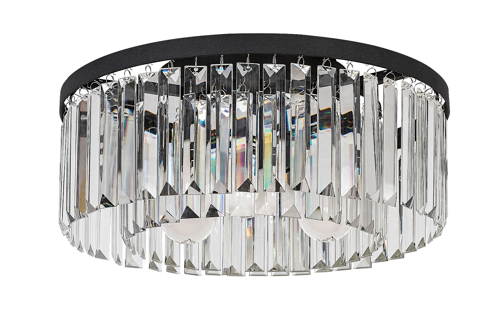 Rabalux Eloisa lámpara de techo 3x25 W negro-transparente 71093