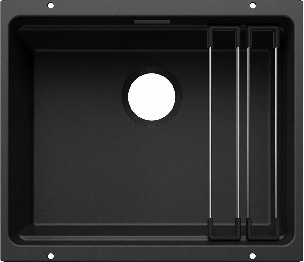 Blanco Etagon 500-U fregadero de granito 53x46 cm negro 527754