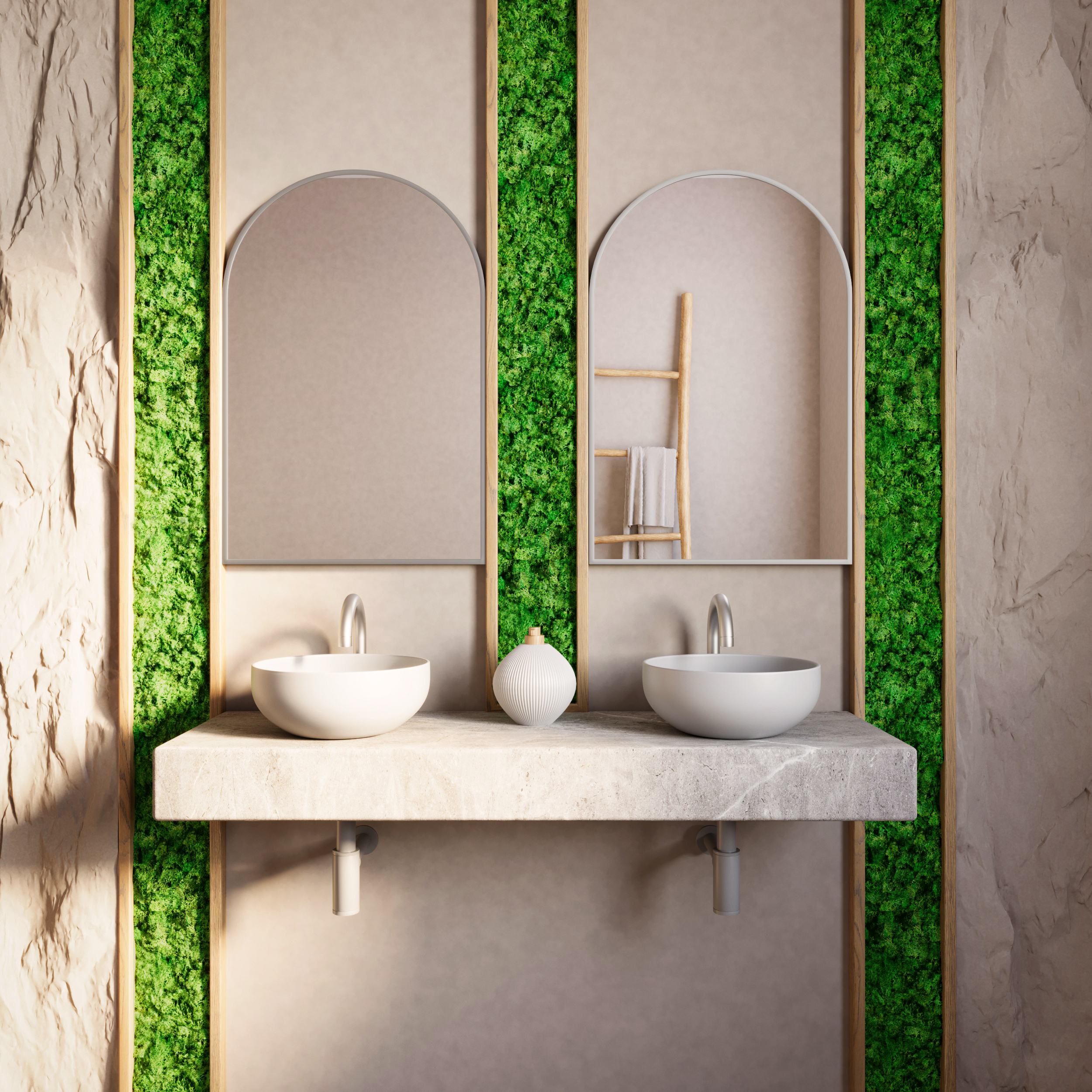 Baltica Design Tiny Border Pastille Cut espejo 80x140 cm plata 5904107924892