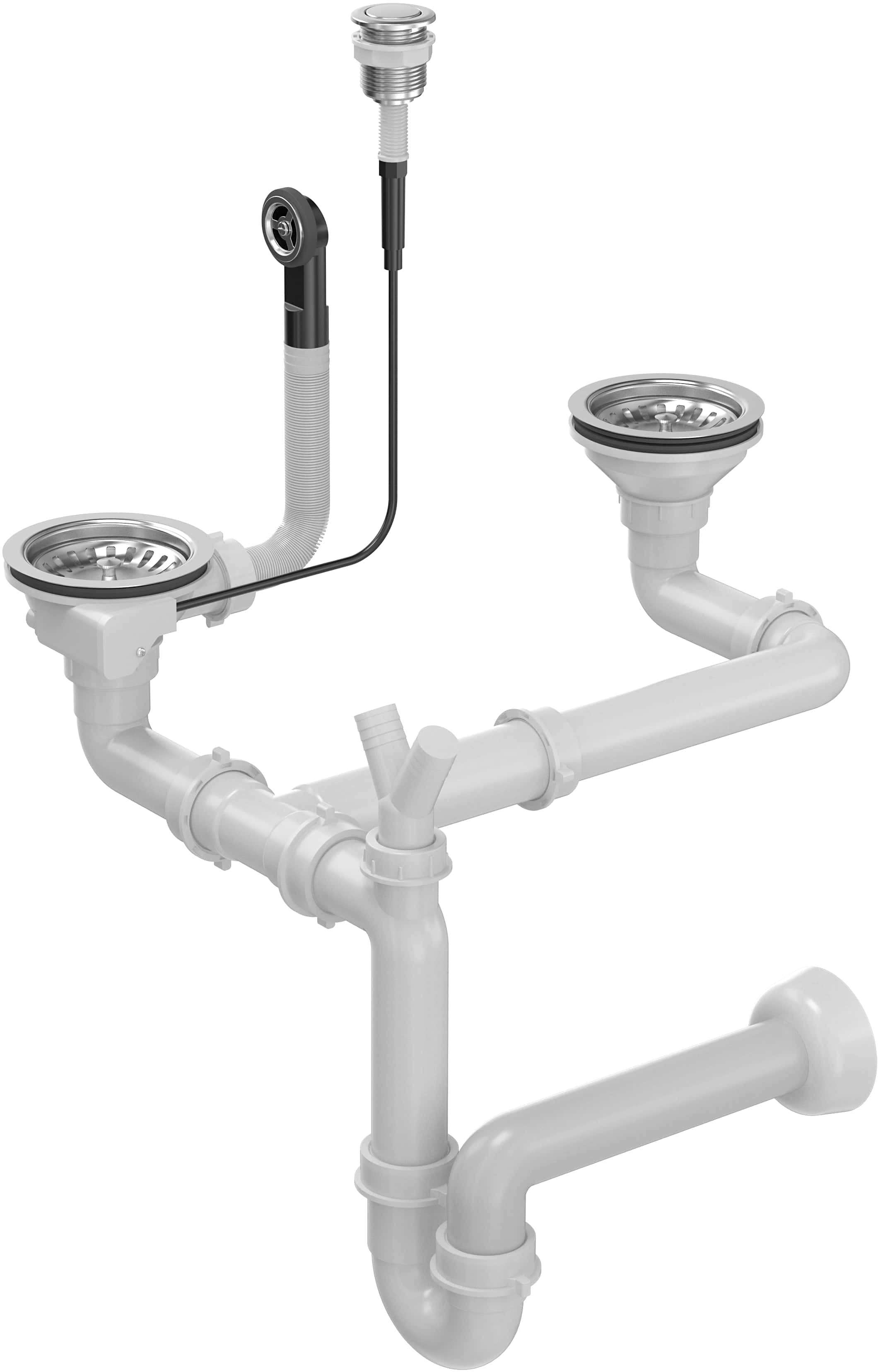 Quadron Save Space sifón para fregadero OP2SSDG4