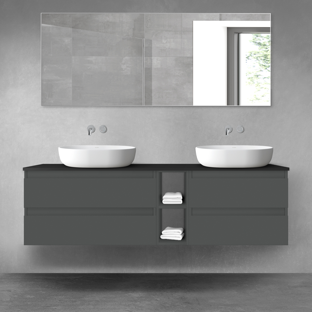 Conjunto armario Oltens Vernal 60001400, armario Oltens Vernal 60000400, 63008300, 60021400