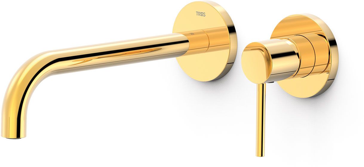 Tres Study grifo para lavabo empotrado oro 26230022OR
