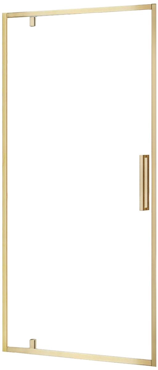 Rea Rapid Swing puerta de ducha 100 cm oscilante oro cepillado/vidrio transparente REA-K2503