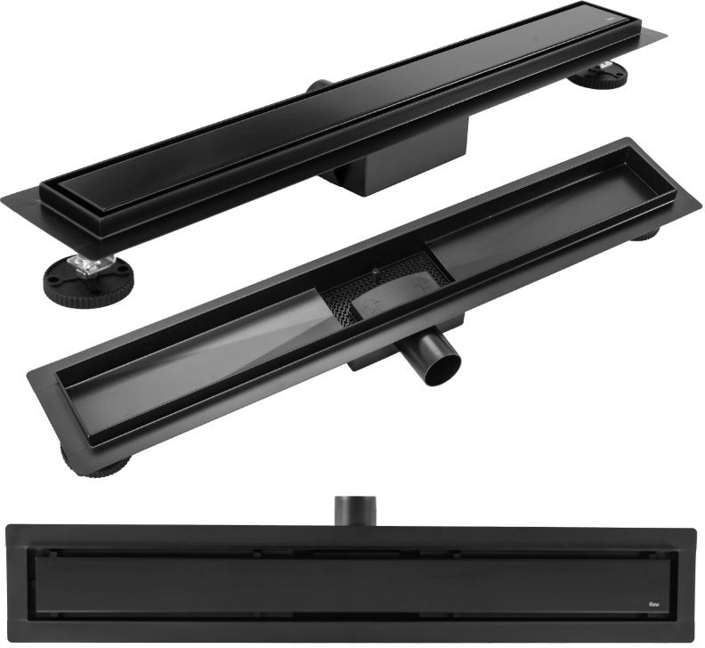 Rea Neox Czarny desagüe lineal 70 cm negro REA-G6602