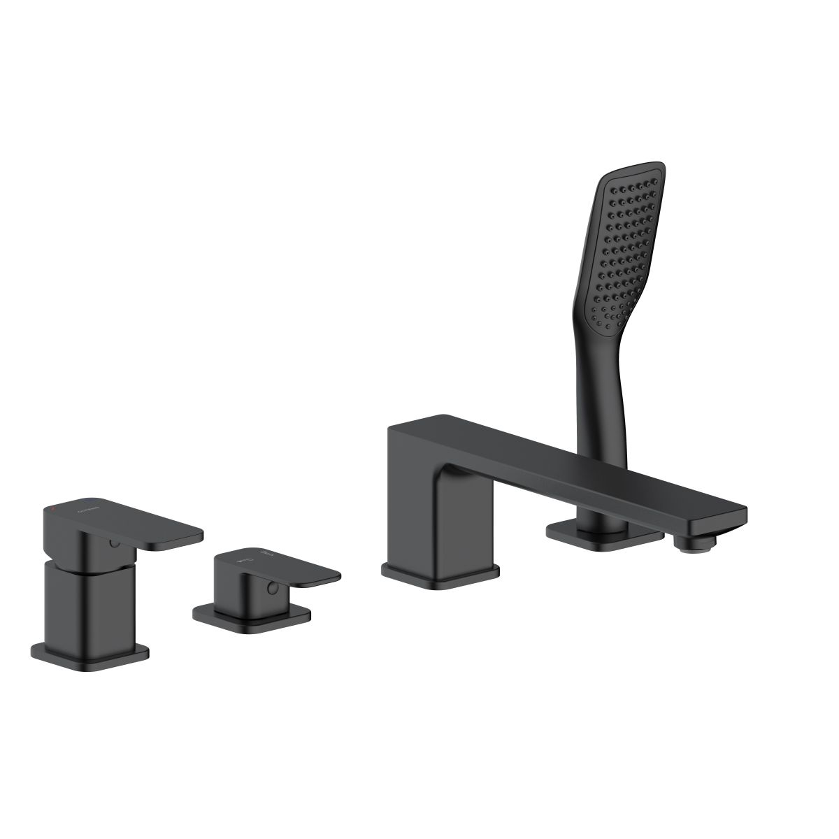 Oltens Hadsel grifo de bañera y ducha en bañera negro mate 34203300
