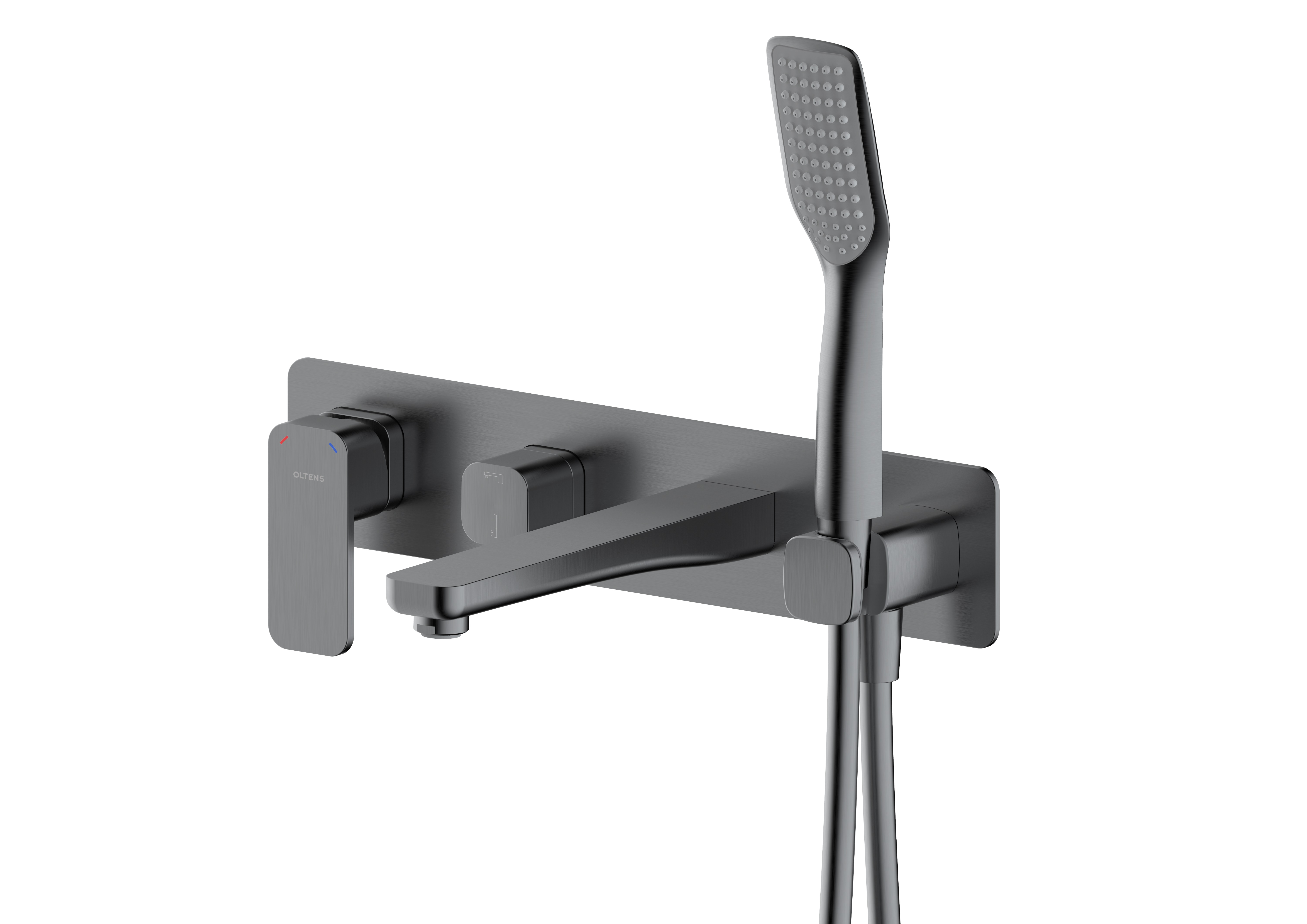 Oltens Hadsel grifo de bañera y ducha empotrado grafito 34109400