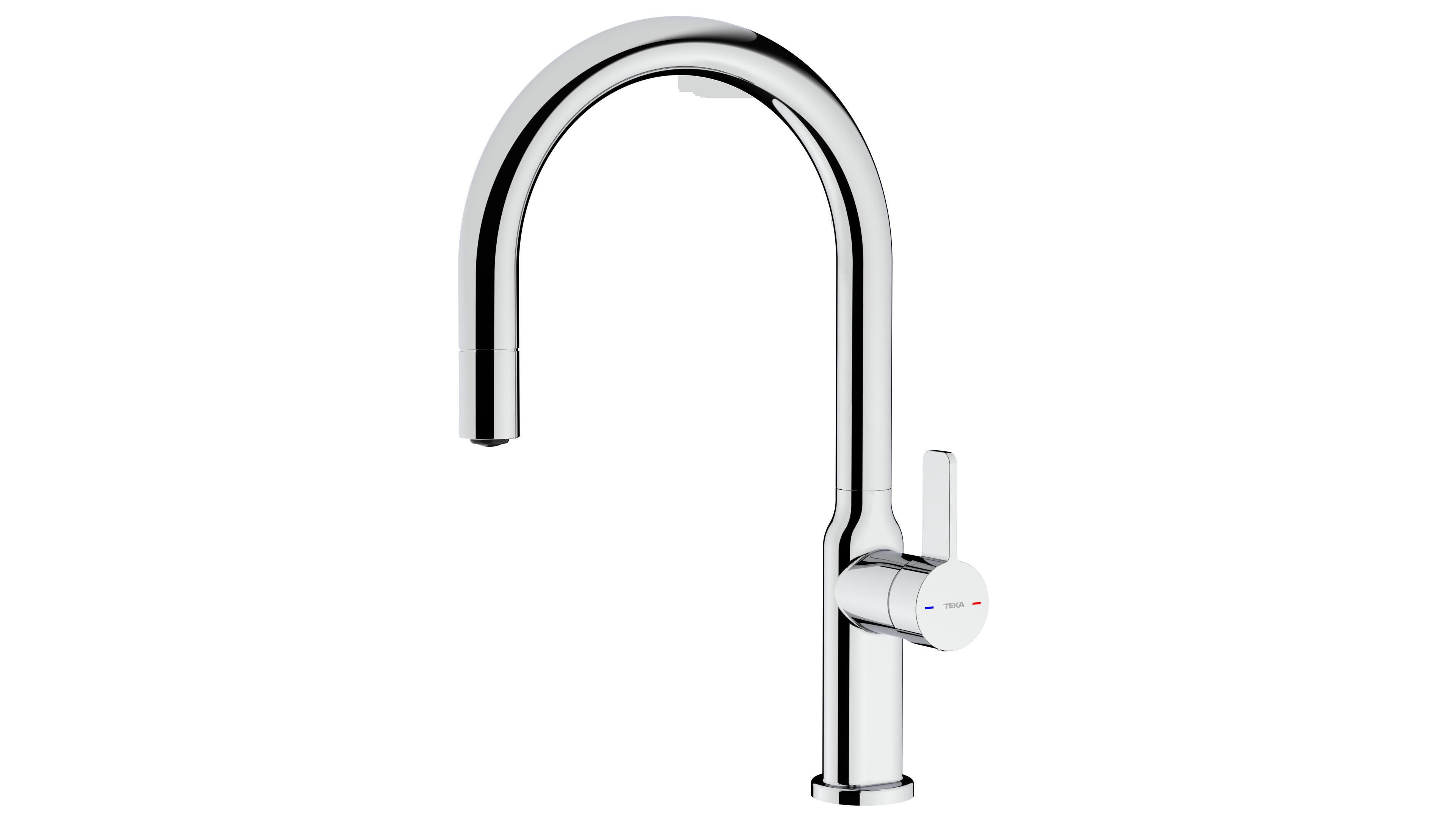 Teka Oval grifo de cocina de pie cromo 116020011