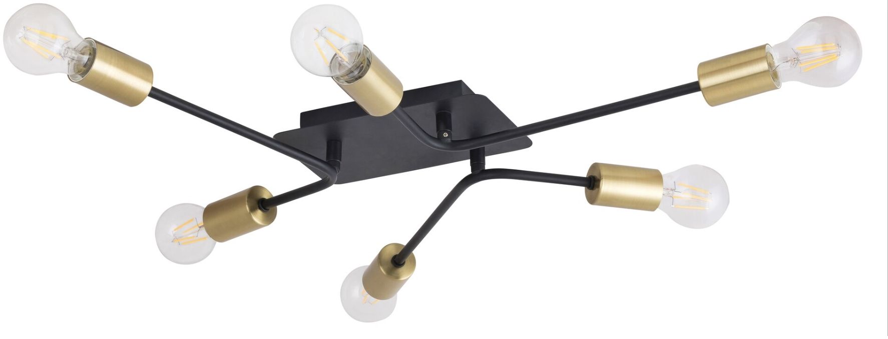 Rabalux Lanny lámpara de techo 6x15 W negro 2103
