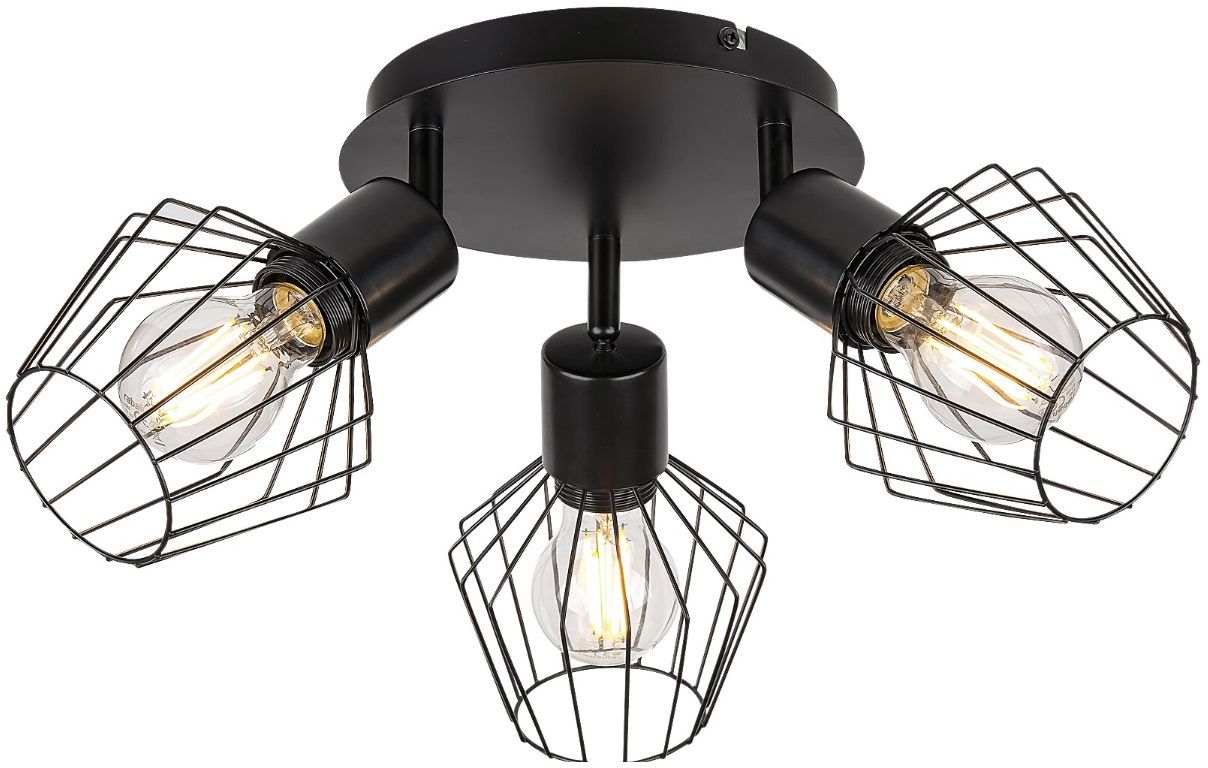 Rabalux Belano lámpara de techo 3x40 W negro 3536