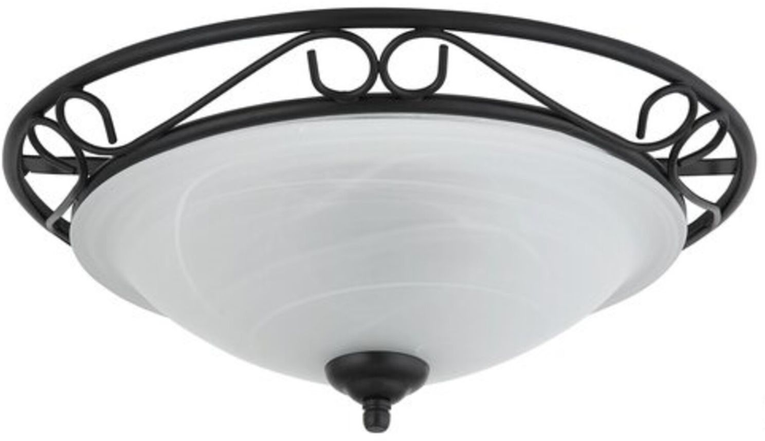 Rabalux Athen plafón 2x60 W negro 3722