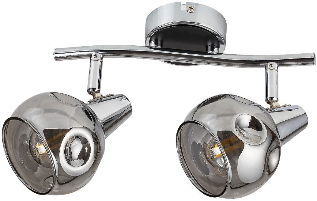 Rabalux Tamara lámpara de techo 2x40 W cromo-ahumado 5347