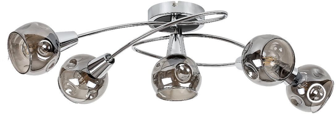 Rabalux Tamara lámpara de techo 5x40 W cromo-ahumado 5349