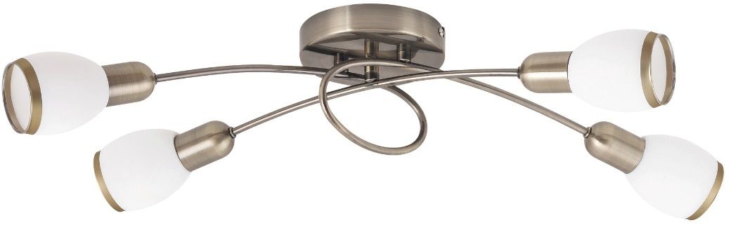 Rabalux Elite lámpara de techo 4x40 W blanco-marrón 5973