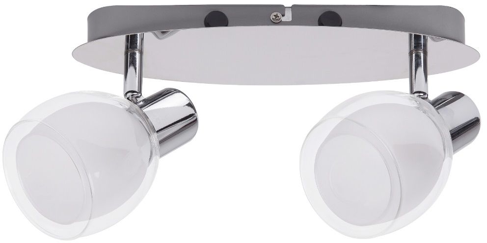 Rabalux Dave lámpara de techo 2x40 W blanco-cromo 6836