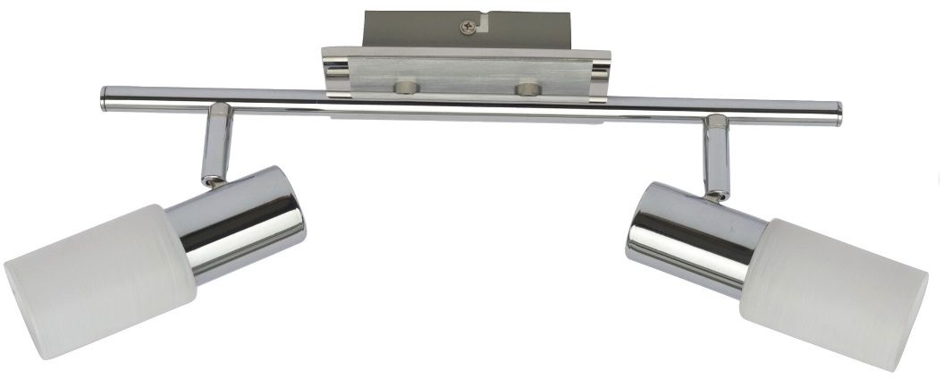 Rabalux Logan lámpara de techo 2x40 W blanco-cromo 6097