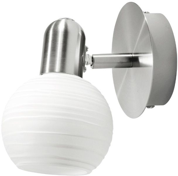 Rabalux Aurel lámpara de pared 1x40 W blanco-cromo-satinado 6341