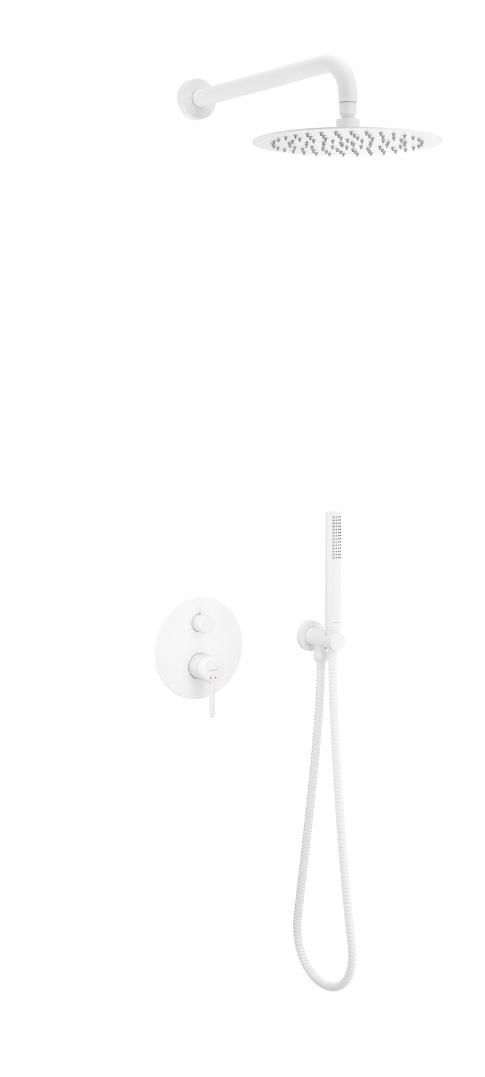 Excellent Pi conjunto de ducha empotrado con rociador con efecto lluvia blanco AREX.SET.1247WH