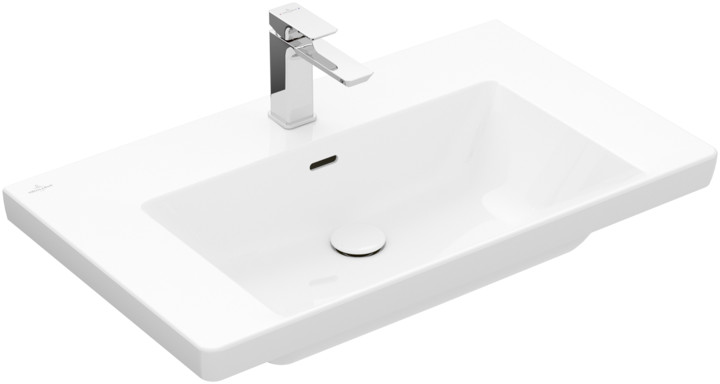 Villeroy & Boch Subway 3.0 lavabo 100x47 cm rectangular clásico-para mueble blanco 4A70A5R1