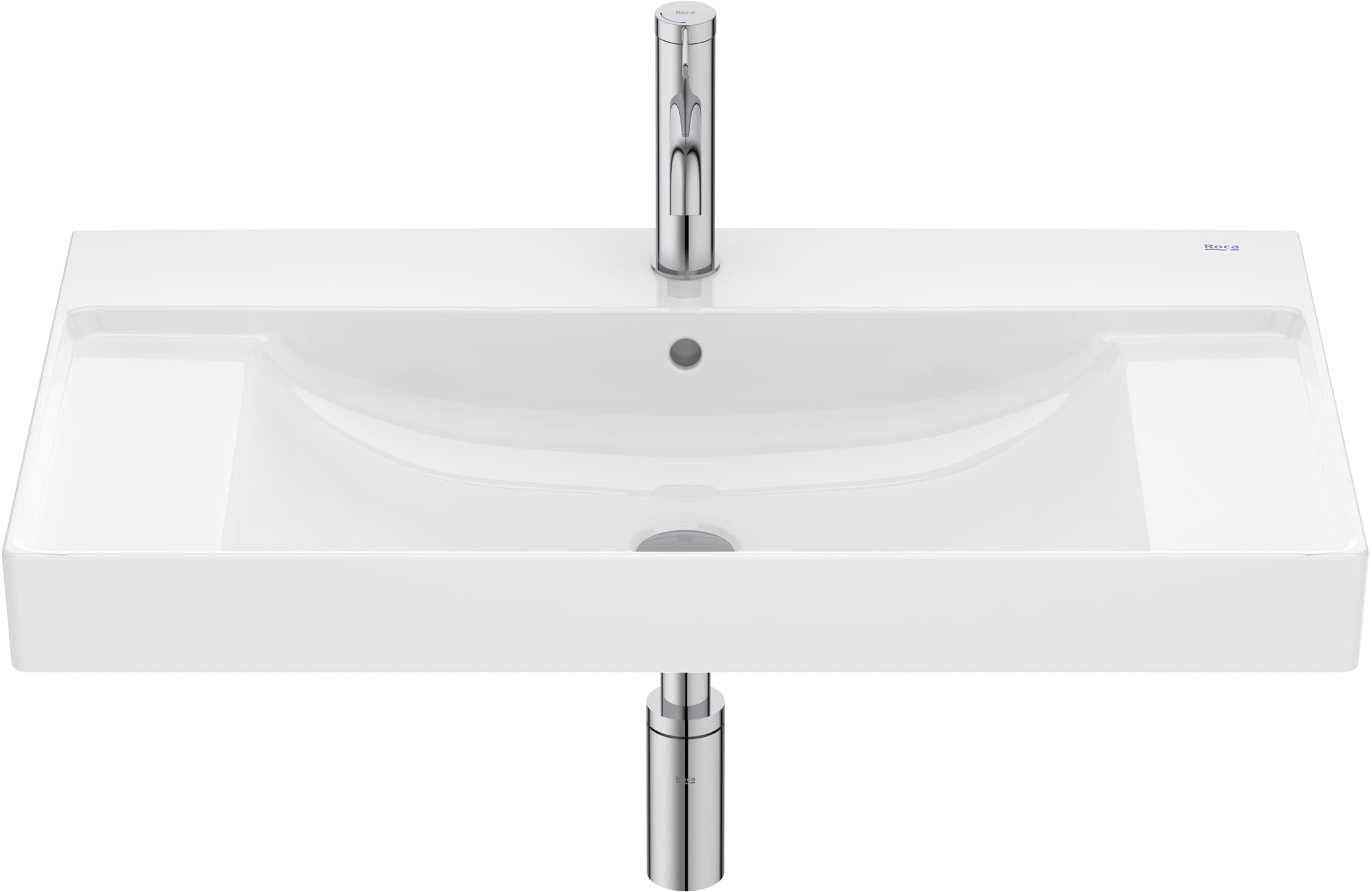 Roca Ona lavabo 80x46 cm rectangular para mueble blanco A32768H004