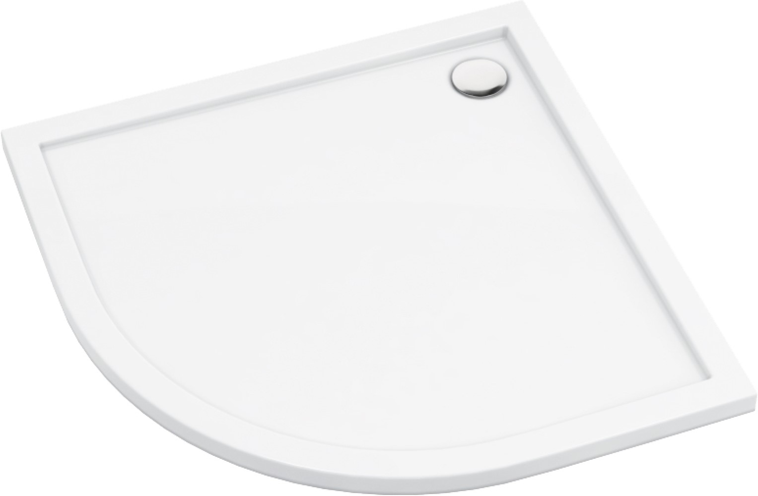 Deante Prizma plato de ducha semicircular 80x80 cm blanco KTJ_094B