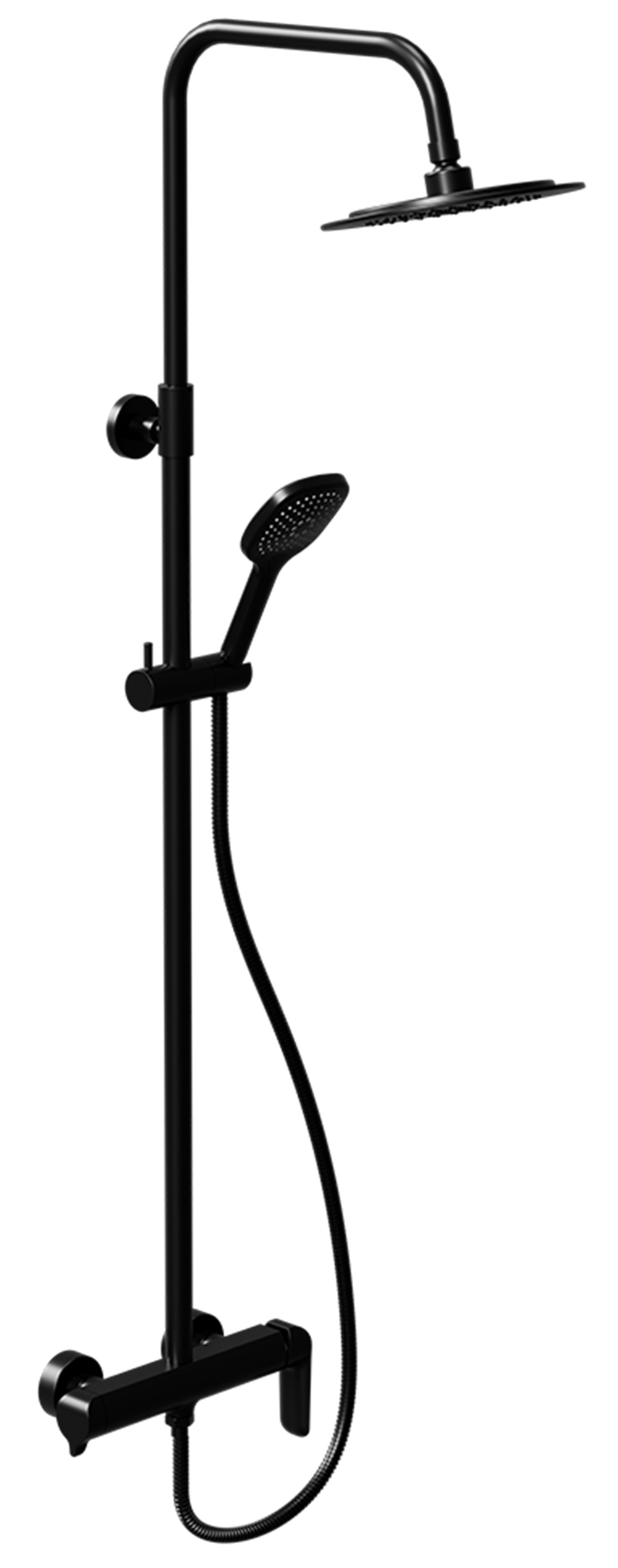 Excellent Clever 2.0 conjunto de ducha a pared con rociador con efecto lluvia negro AREX4181BS