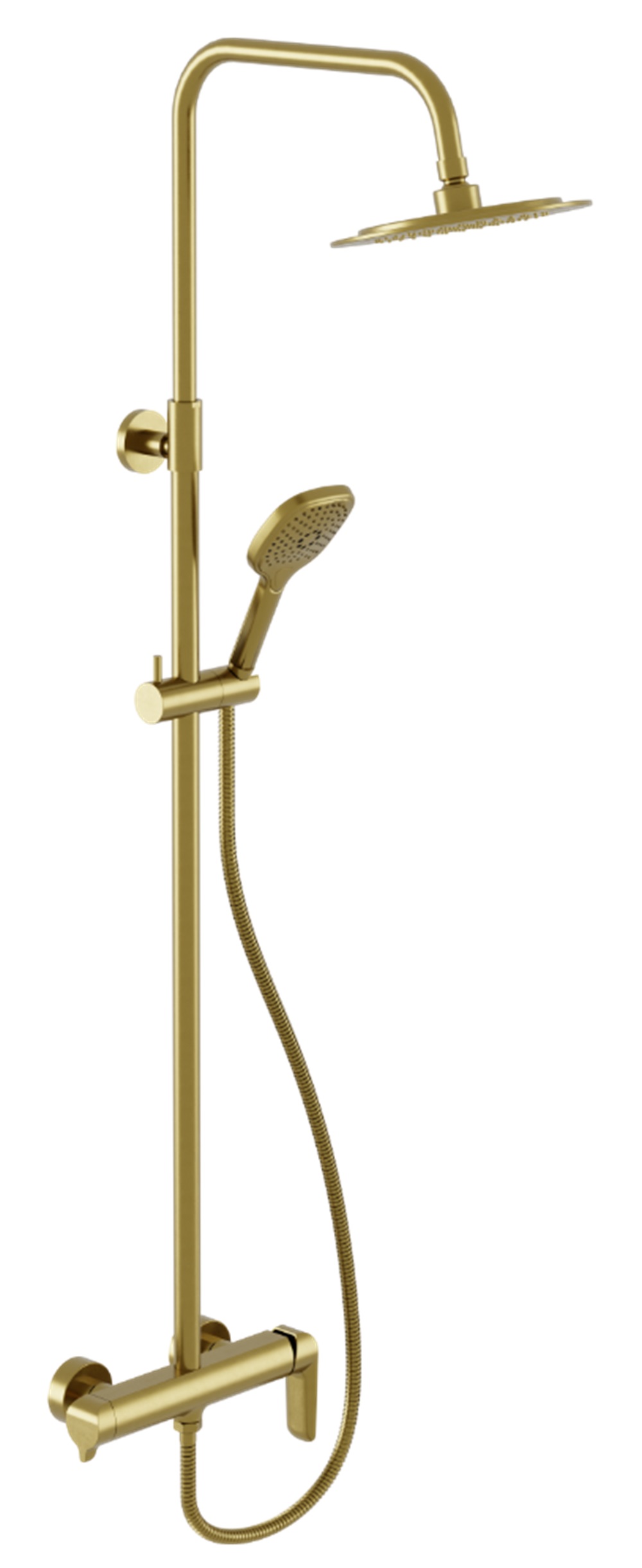 Excellent Clever 2.0 conjunto de ducha a pared con rociador con efecto lluvia oro AREX.4181GB