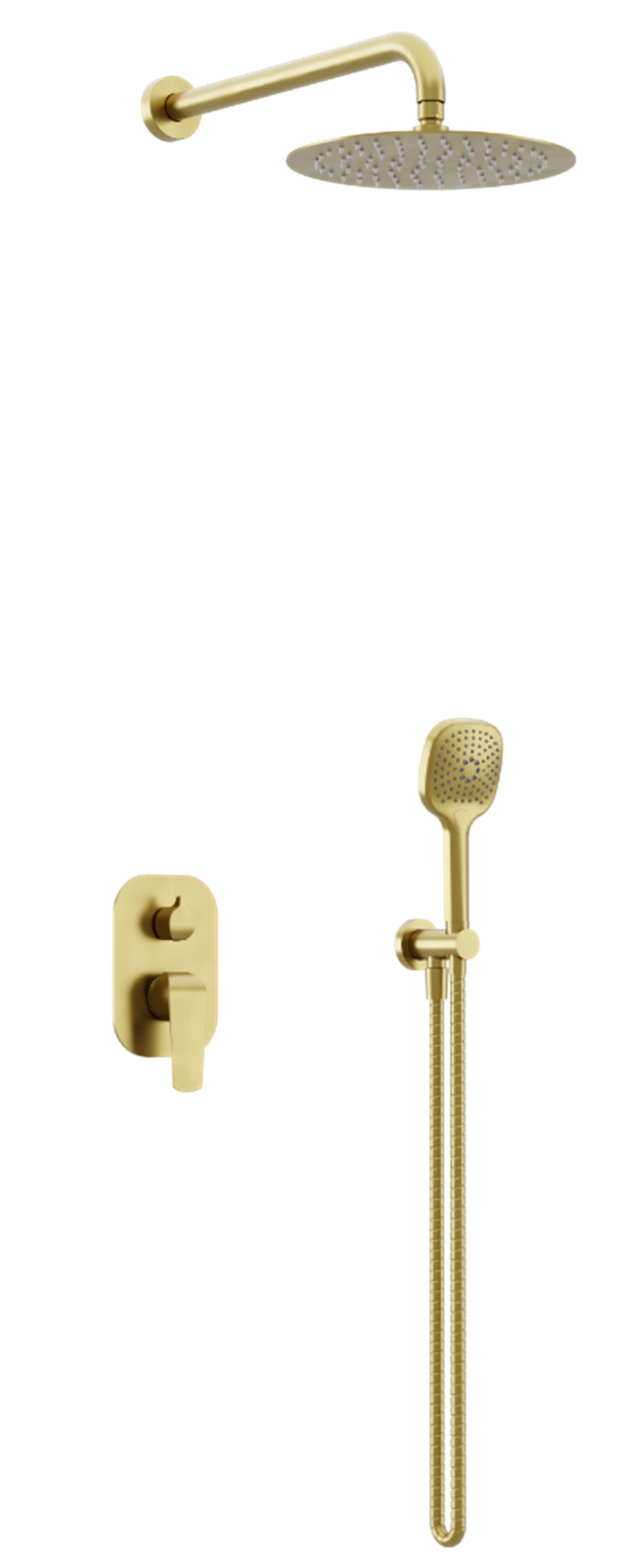 Excellent Clever 2.0 conjunto de ducha empotrado con rociador con efecto lluvia oro AREX.SET4145GB