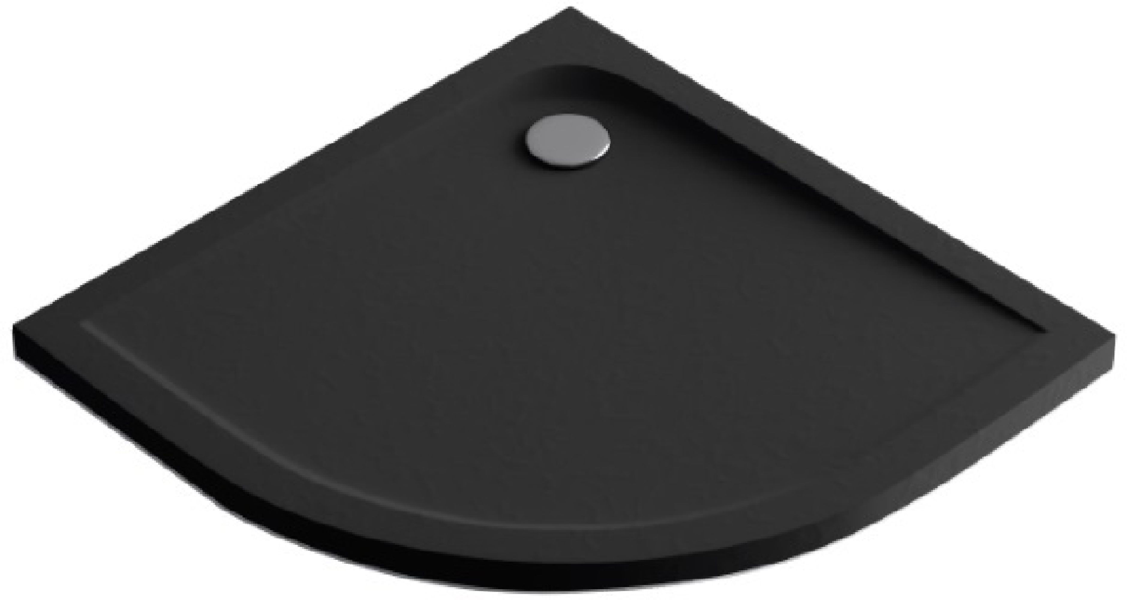 Excellent Sense X plato de ducha semicircular 100x100 cm negro BREX.1404100100BLN