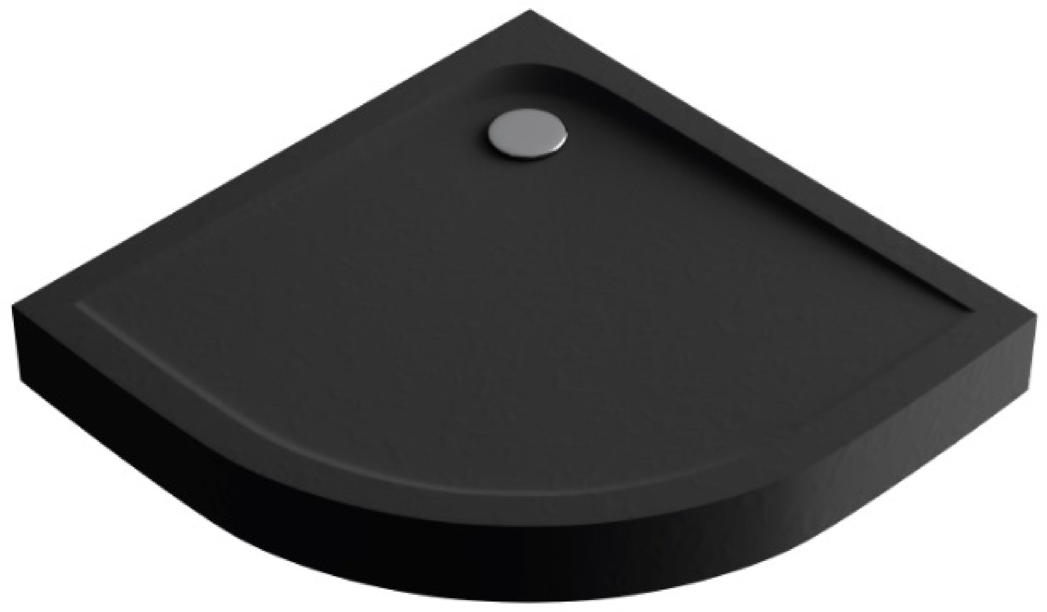 Excellent Sense X plato de ducha semicircular 80x80 cm negro BREX.1404080080BLC