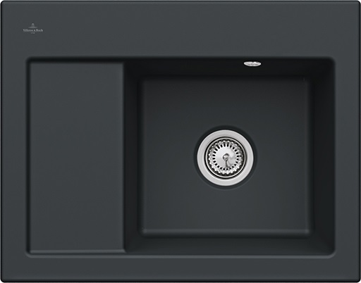 Villeroy & Boch Subway fregadero de cerámica 65x51 cm negro 331301R7