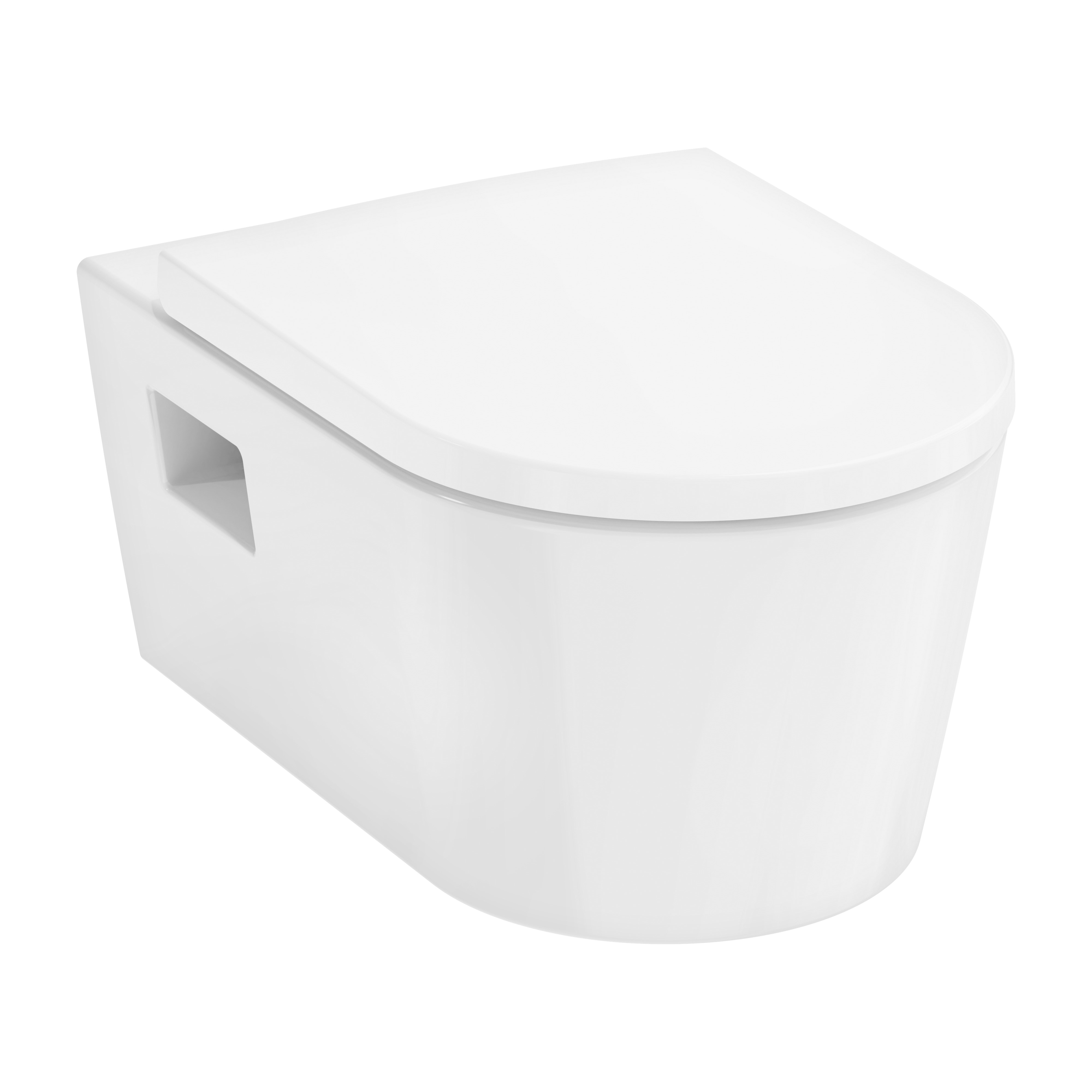 Hansgrohe EluPura Original S taza de inodoro con asiento de cierre suave suspendido sin reborde blanco brillante 62050450
