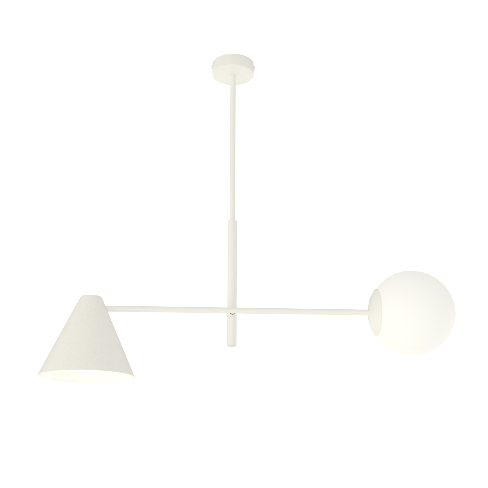 Emibig Hermes lámpara de techo 2x10 W blanco 1348/2