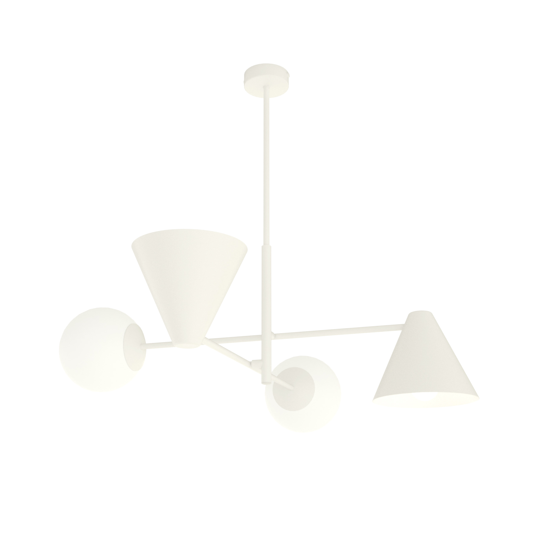 Emibig Hermes lámpara de techo 4x10 W blanco 1348/4