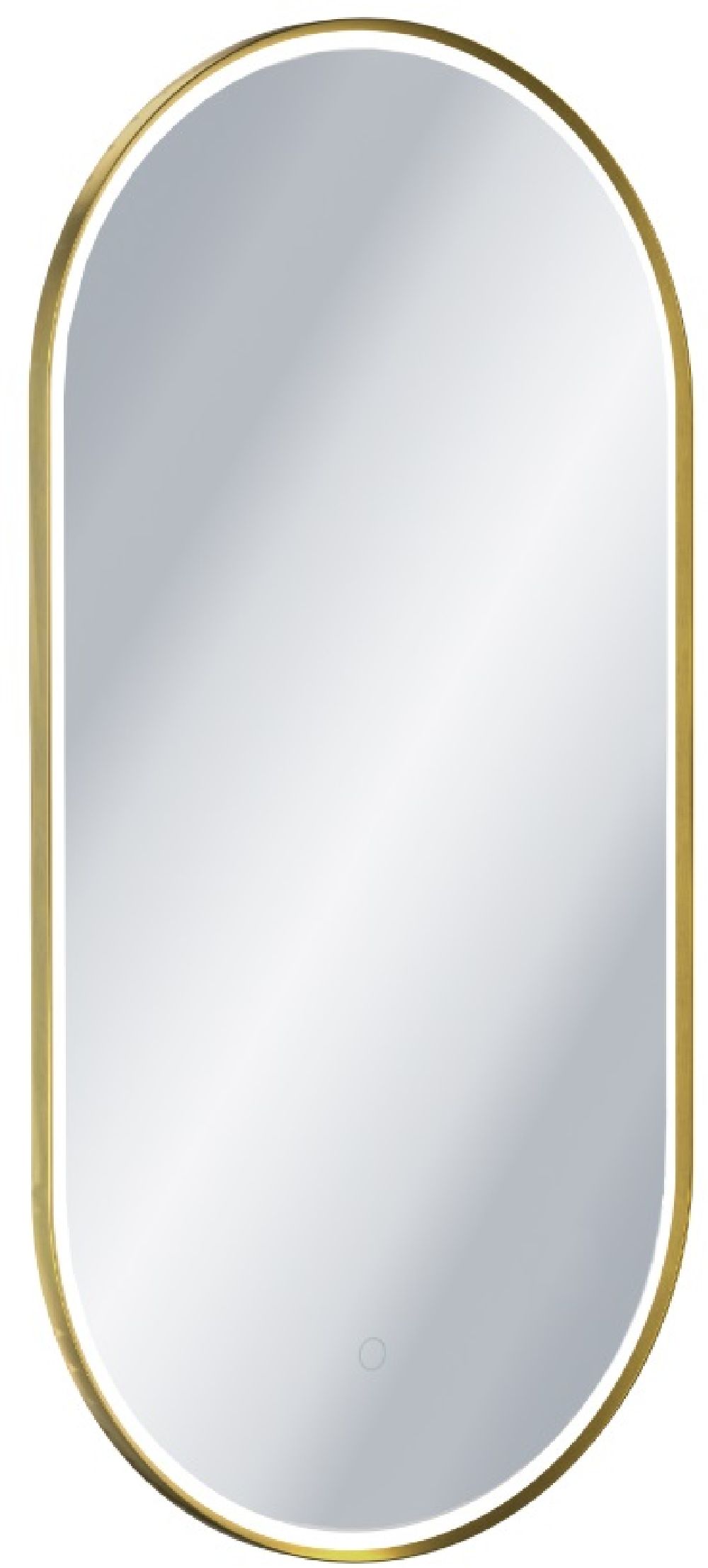 Excellent Corido espejo 50x100 cm oval con iluminación con lámina calefactora dorado DOEX.CO100.050.GB