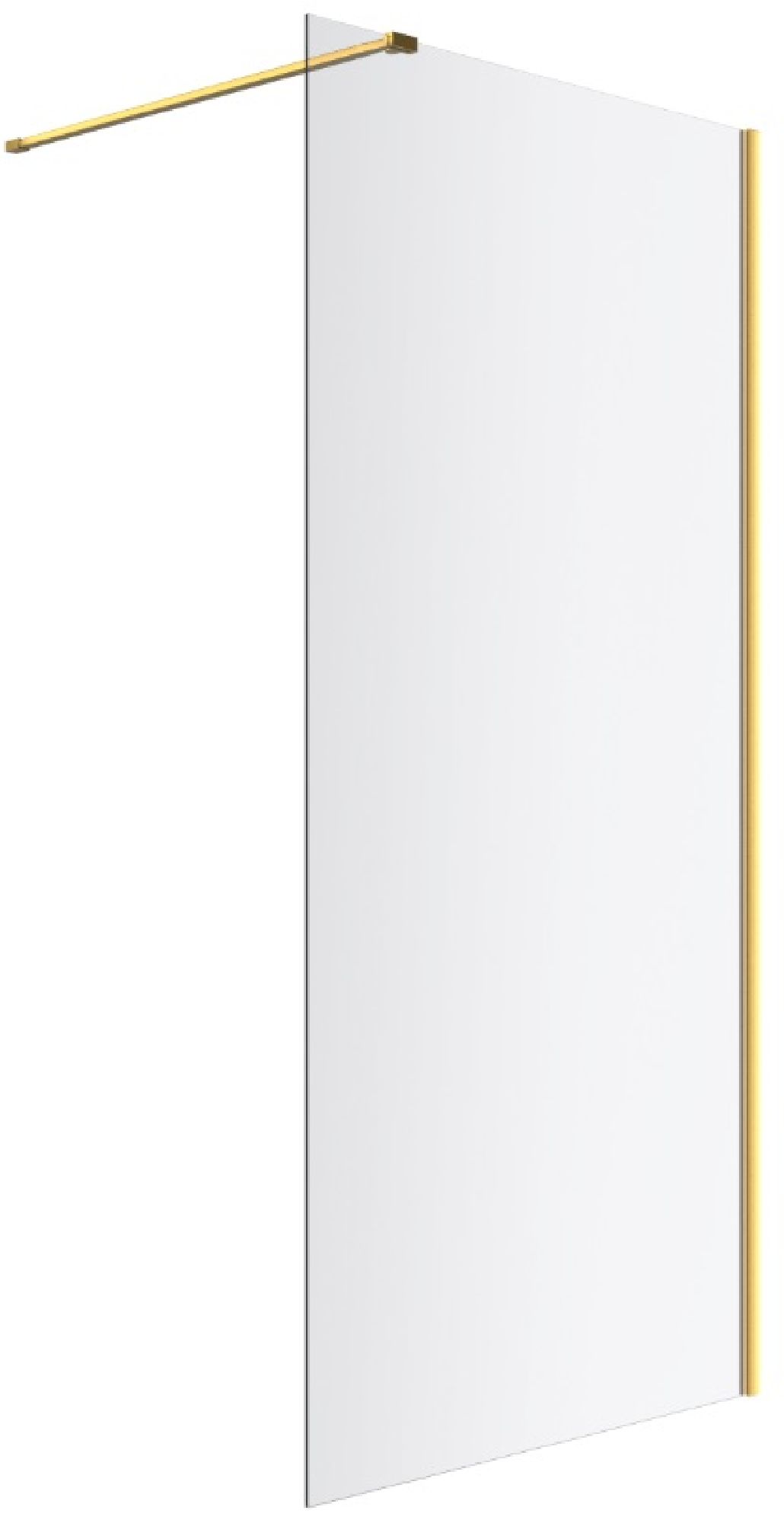 Excellent Vidoq mampara de ducha walk-in 100 cm oro cepillado/vidrio transparente KAEX.1506.1000.LP.GB