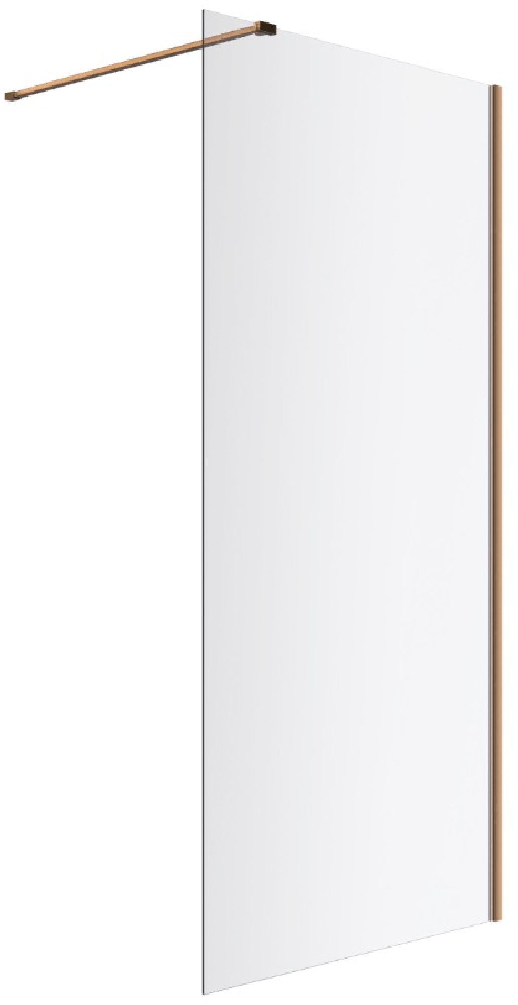 Excellent Vidoq mampara de ducha walk-in 100 cm cobre cepillado/vidrio transparente KAEX.1506.1000.LP.CB