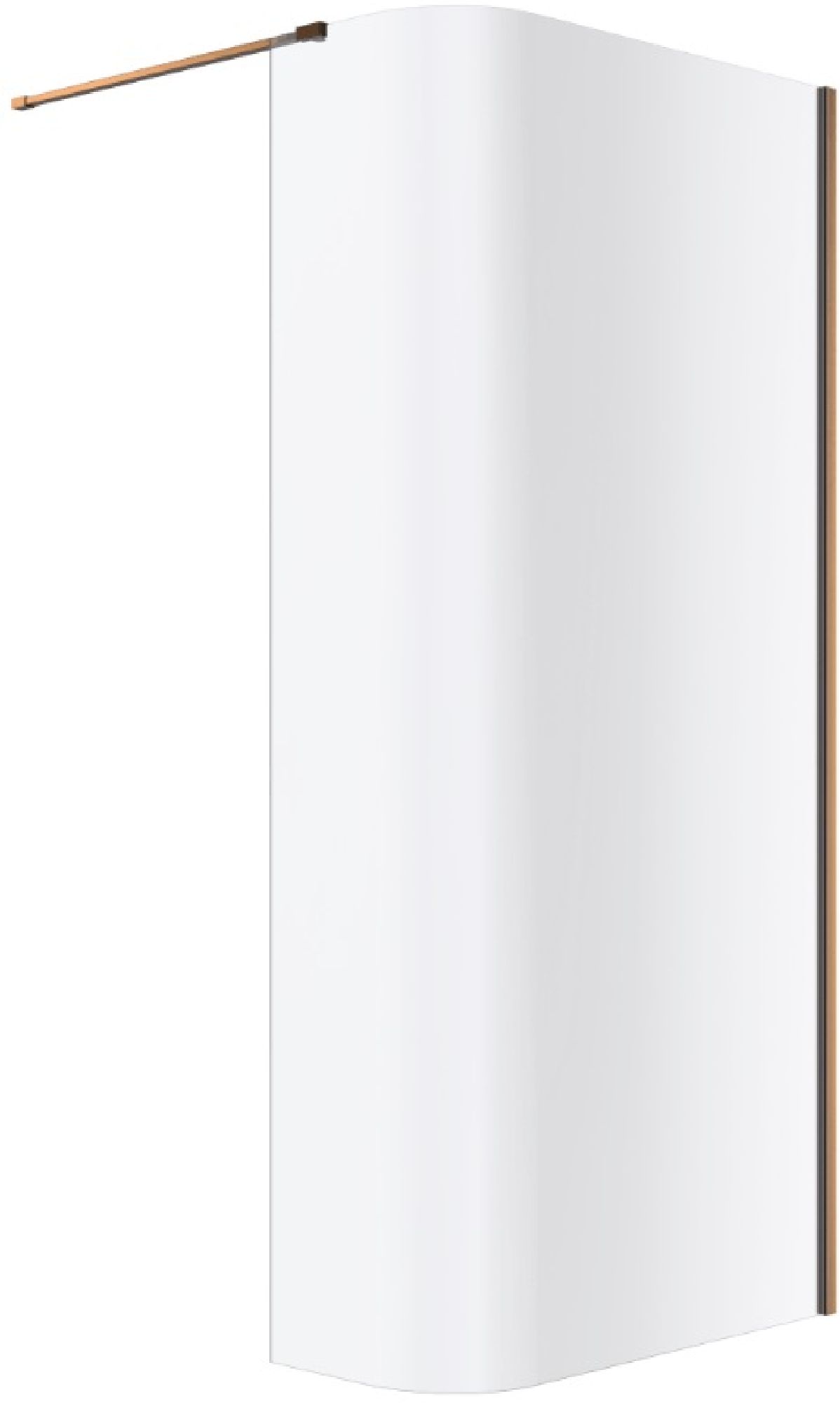 Excellent Vidoq mampara de ducha walk-in 93 cm cobre cepillado/vidrio transparente KAEX.1507.930.LP.CB