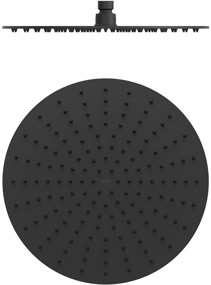 Tres ducha con efecto lluvia 30x30 cm circular negro 134315010NM