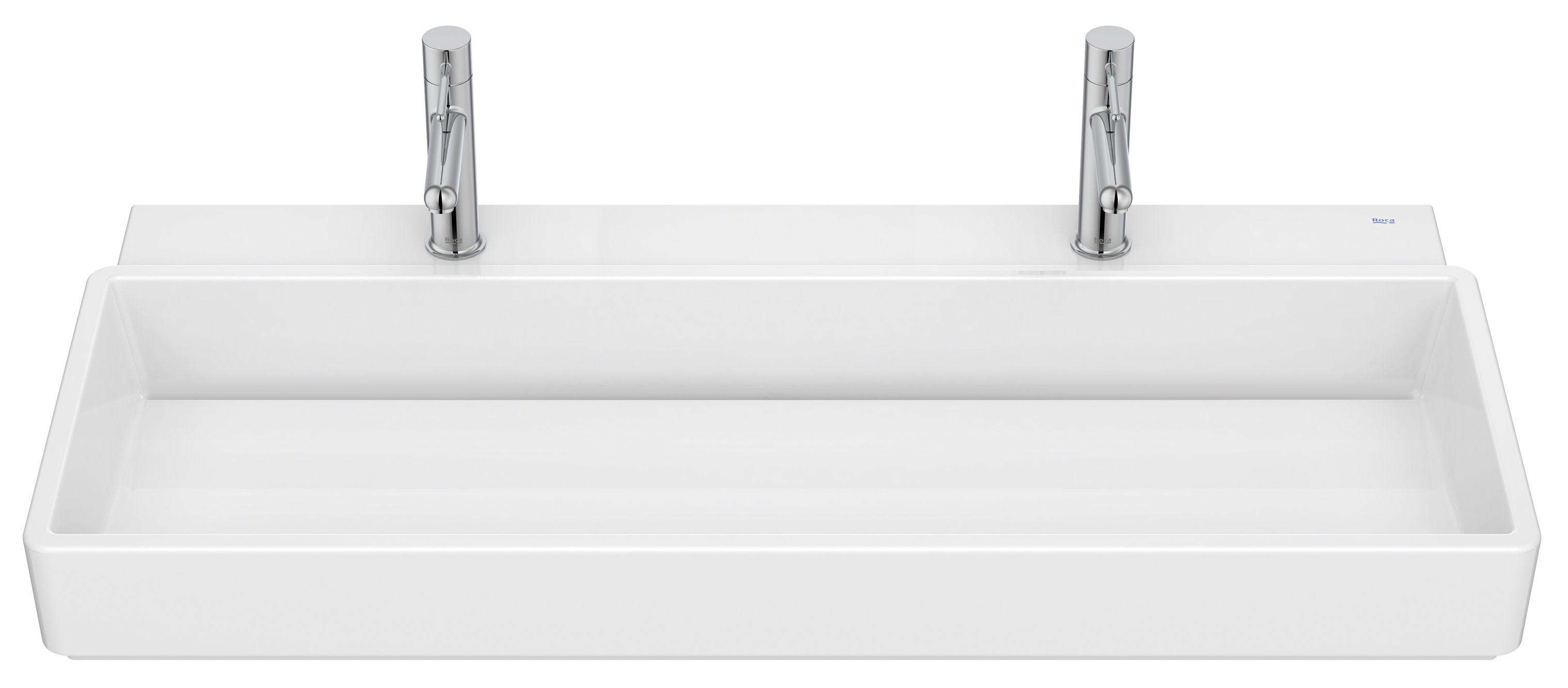 Roca Tura lavabo 100x43 cm rectangular para mueble-sobre encimera blanco A327699000