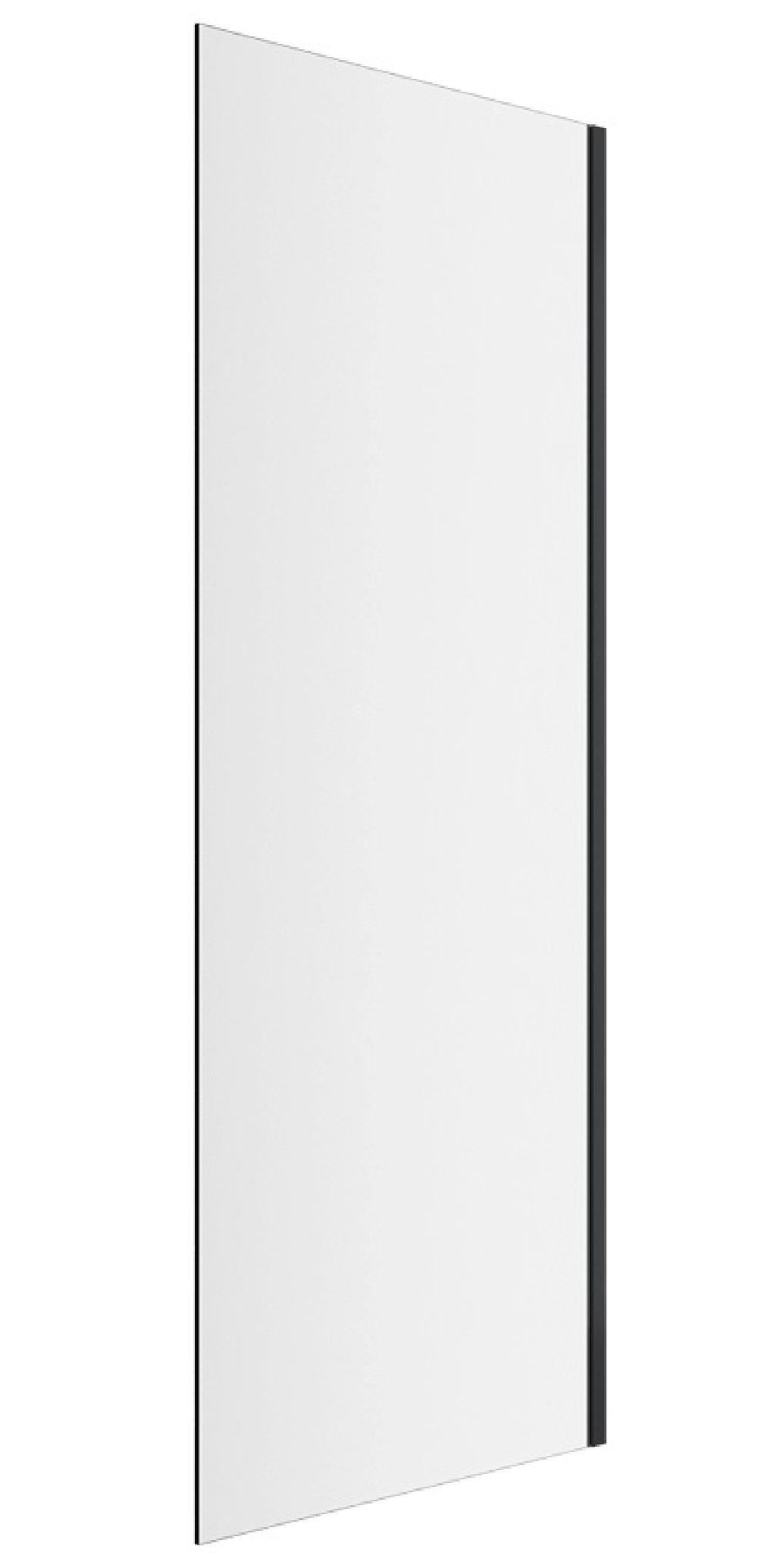 Excellent Rols mampara de ducha con puerta 90 cm negro mate/vidrio transparente KAEX.2606.900.LP.BL