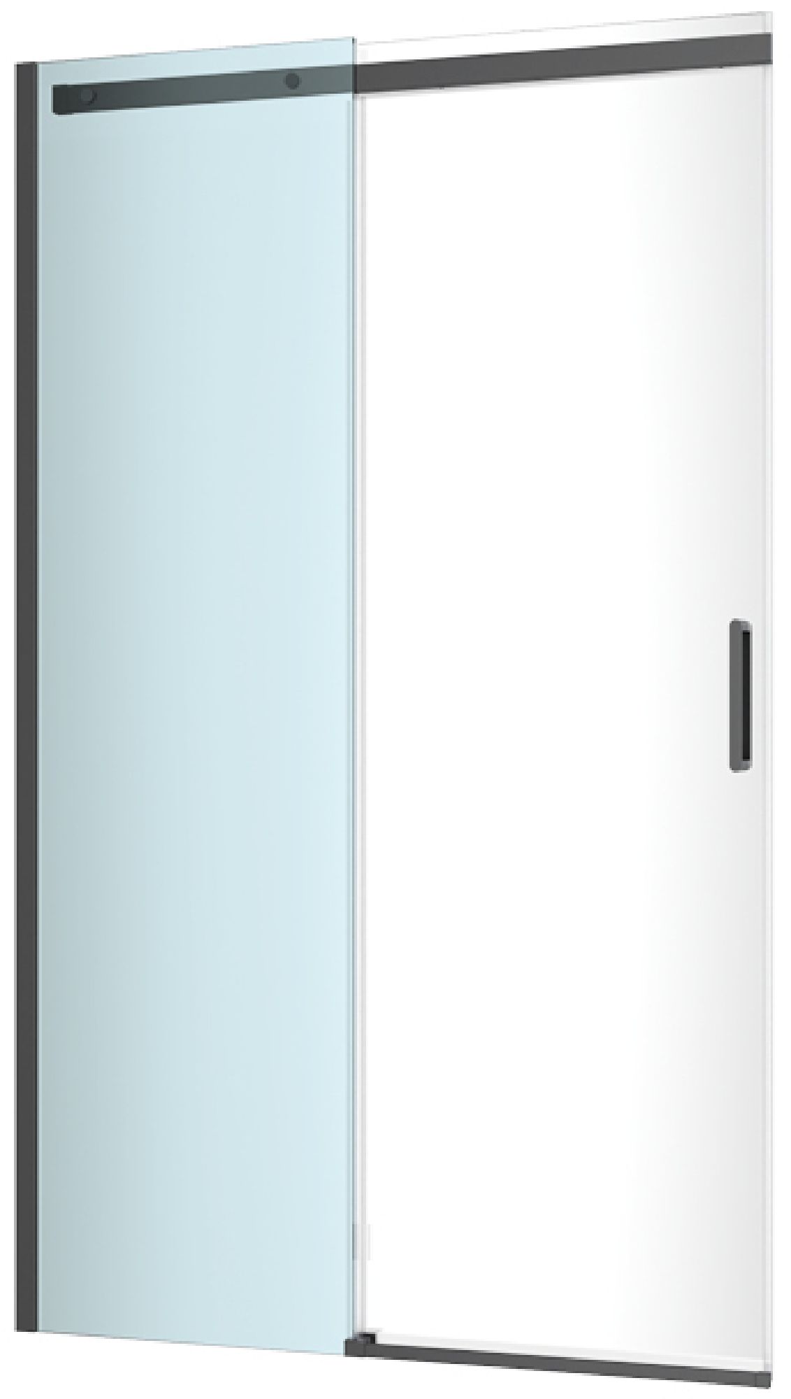 Excellent Rols puerta de ducha 120 cm corredera negro mate/vidrio transparente KAEX.2612.1200.LP2/2.BL