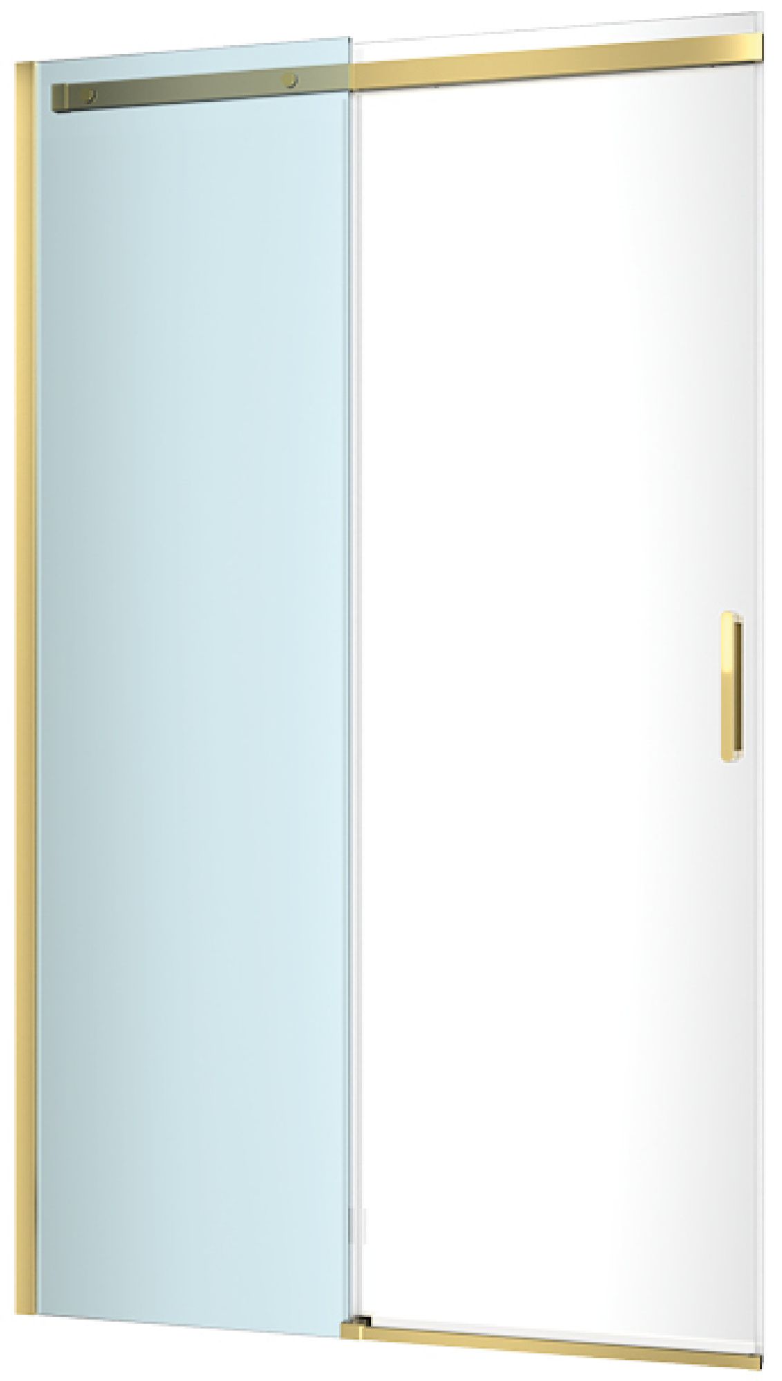 Excellent Rols puerta de ducha 120 cm corredera oro brillante/vidrio transparente KAEX.2612.1200.LP2/2.GL