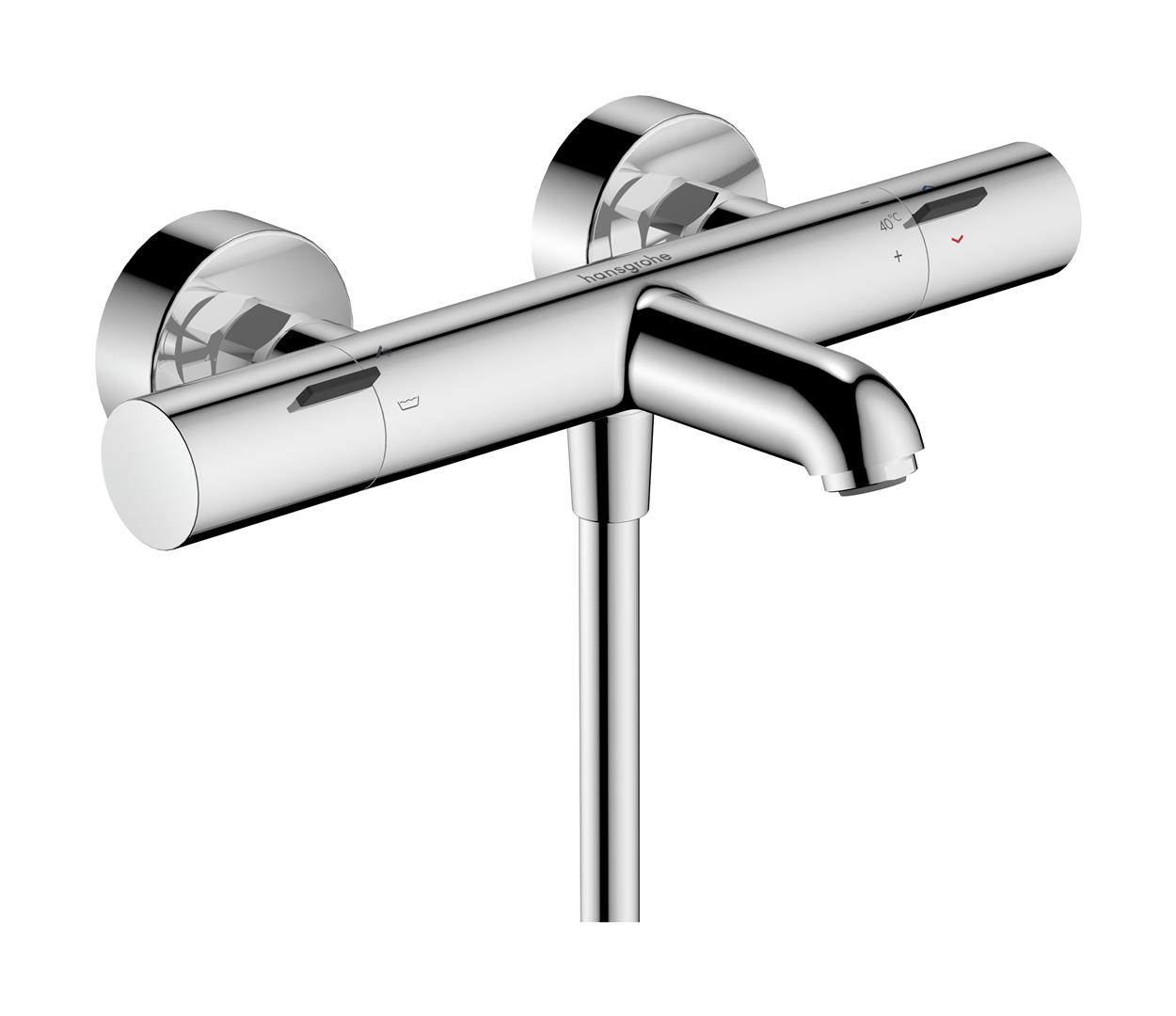 Hansgrohe Ecostat Fine grifo de bañera y ducha a pared con termostato cromo 13325000
