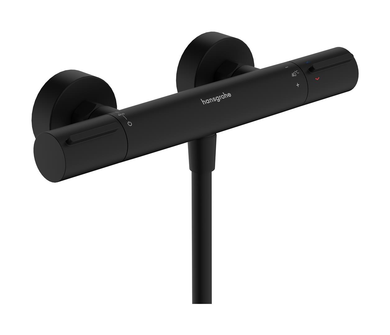 Hansgrohe Ecostat Element grifo para ducha a pared con termostato negro 13346670