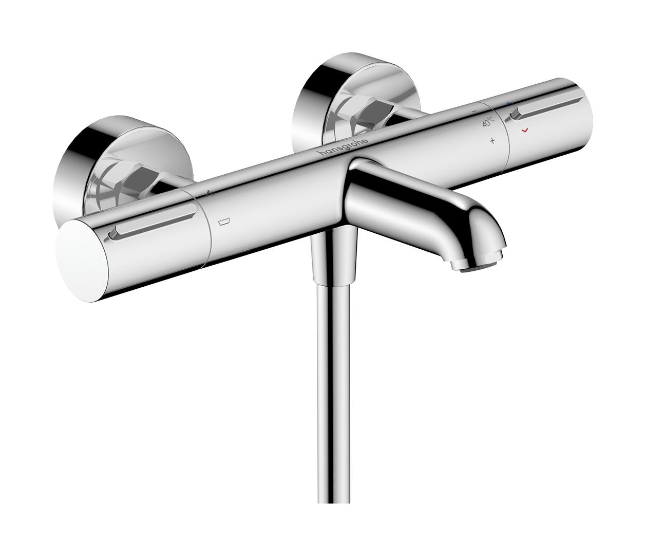 Hansgrohe Ecostat Element grifo de bañera y ducha a pared con termostato cromo 13347000