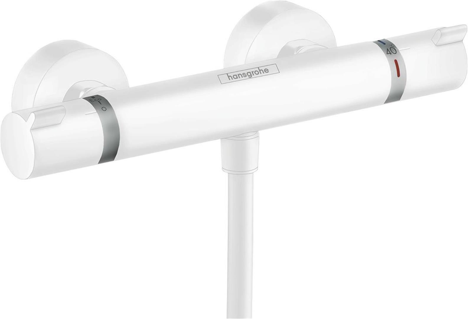 Hansgrohe Ecostat grifo para ducha a pared con termostato blanco 13116700