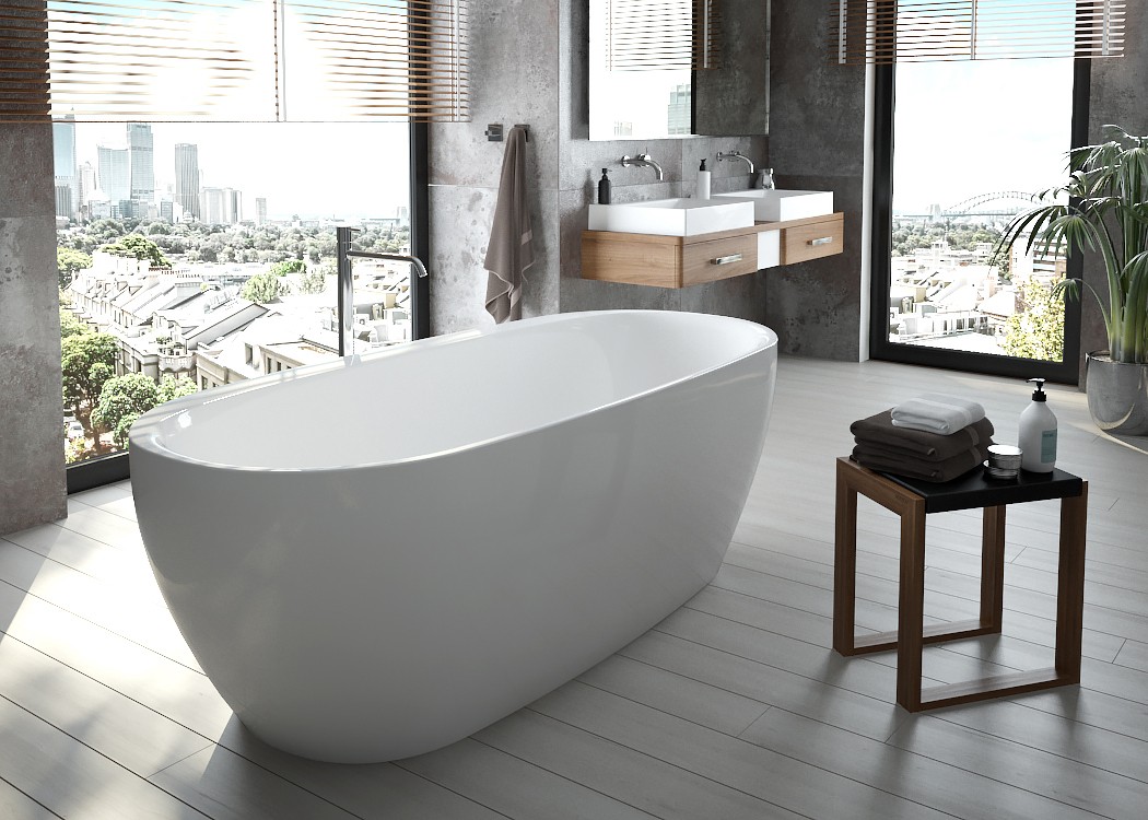 Hoesch iSensi bañera exenta 170x75 cm oval blanco 3844.010