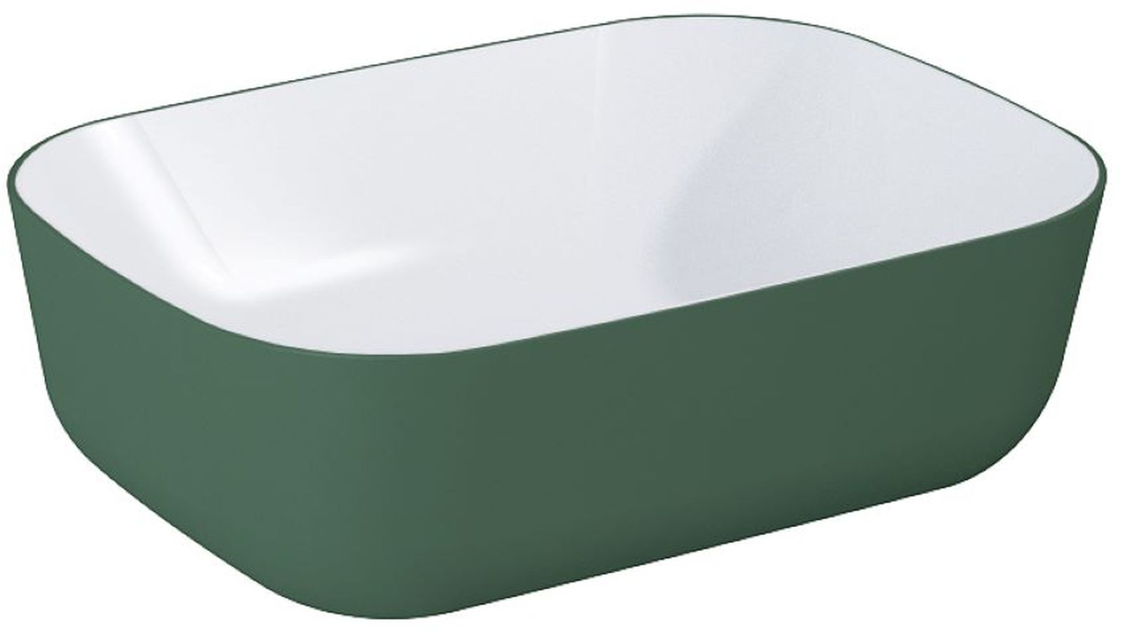 Elita Reni lavabo 45.5x32.5 cm rectangular sobre encimera blanco-verde RE040460896150