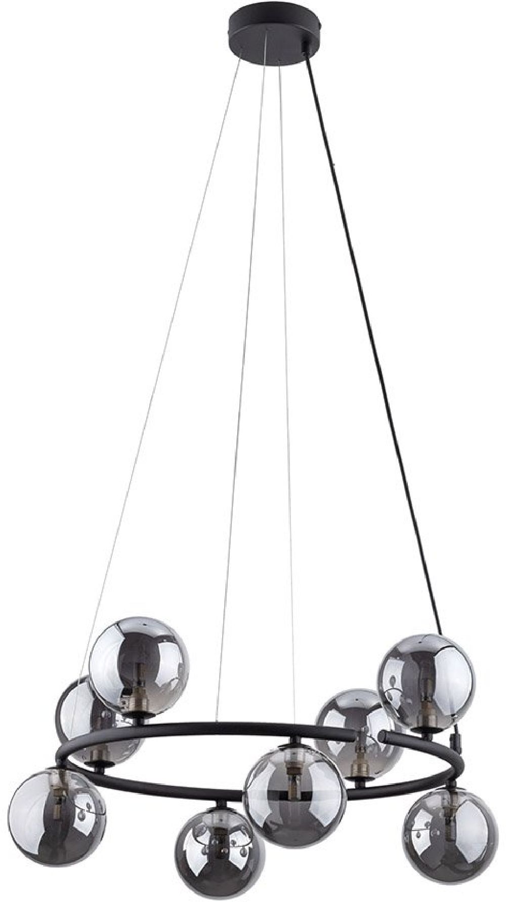TK Lighting Anabelle lámpara colgante x6 W negro 6844